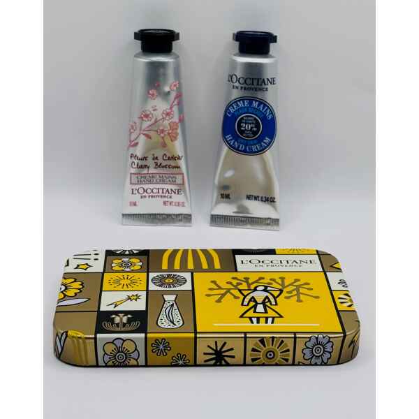 L’Occitane Metal Box Handcreme-Set Shea & Cherry Blossom 2x 10 ml