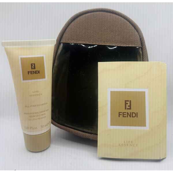 Fendi Life Essence Vintage Travel Set - All Over Shampoo 30ml, EDT Miniatur & Tasche