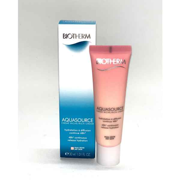 Biotherm - Aquasource - Rich Cream 48h - 30 ml - Feuchtigkeitsversorgung - Trockene Haut